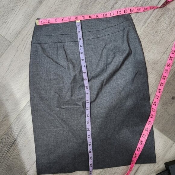 Esprit Dark Grey Asymmetrical Pleated Pencil Skirt Size S - Picture 7 of 7
